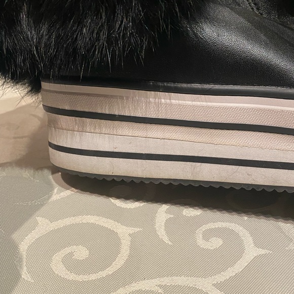 Rock and candy by ziti converse wedge shoes removable fur leather - Picture 4 of 9